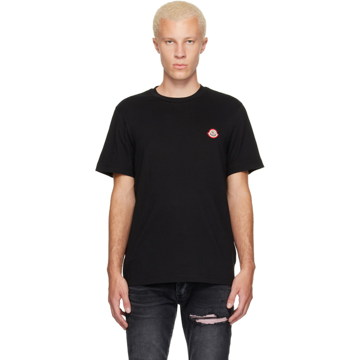 Photo: Moncler Black Logo Cotton Jersey T-Shirt