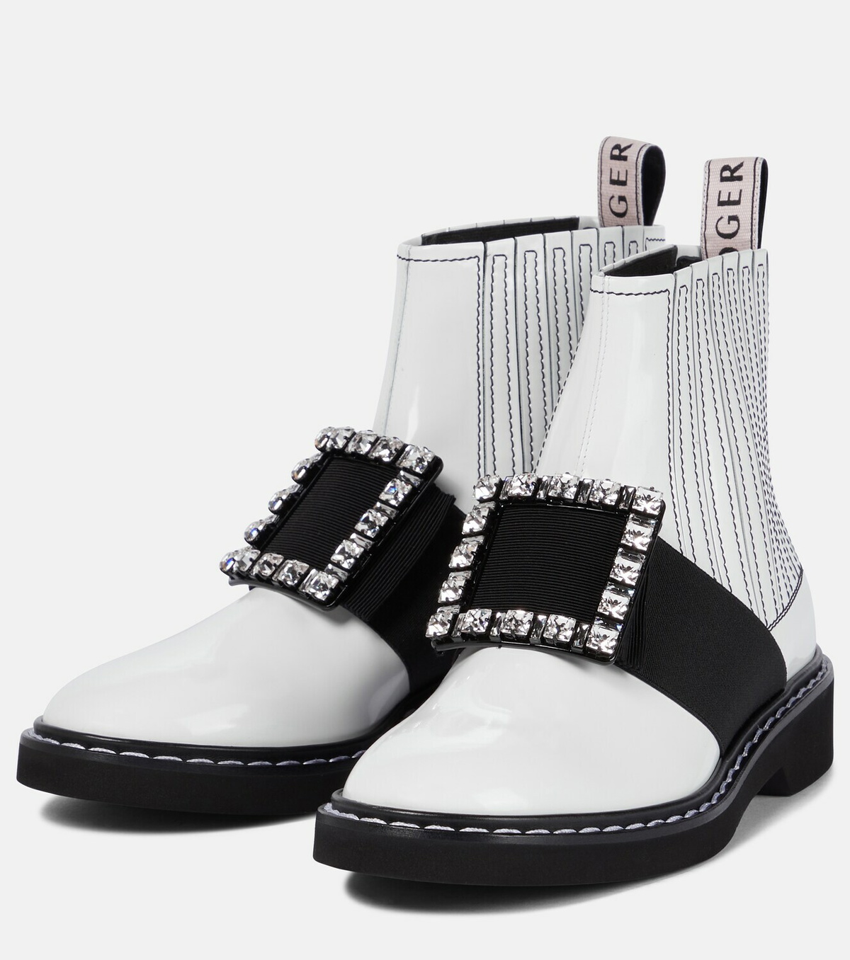 Roger Vivier Viv' Rangers brushed leather Chelsea boots