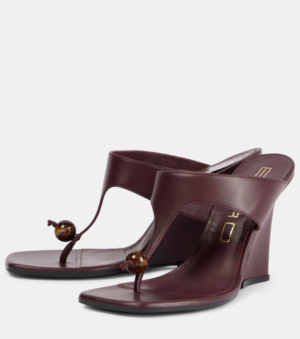 Etro 90 leather wedge sandals