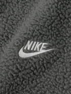 Nike - Sportswear Club Logo-Embroidered Fleece Jacket - Gray