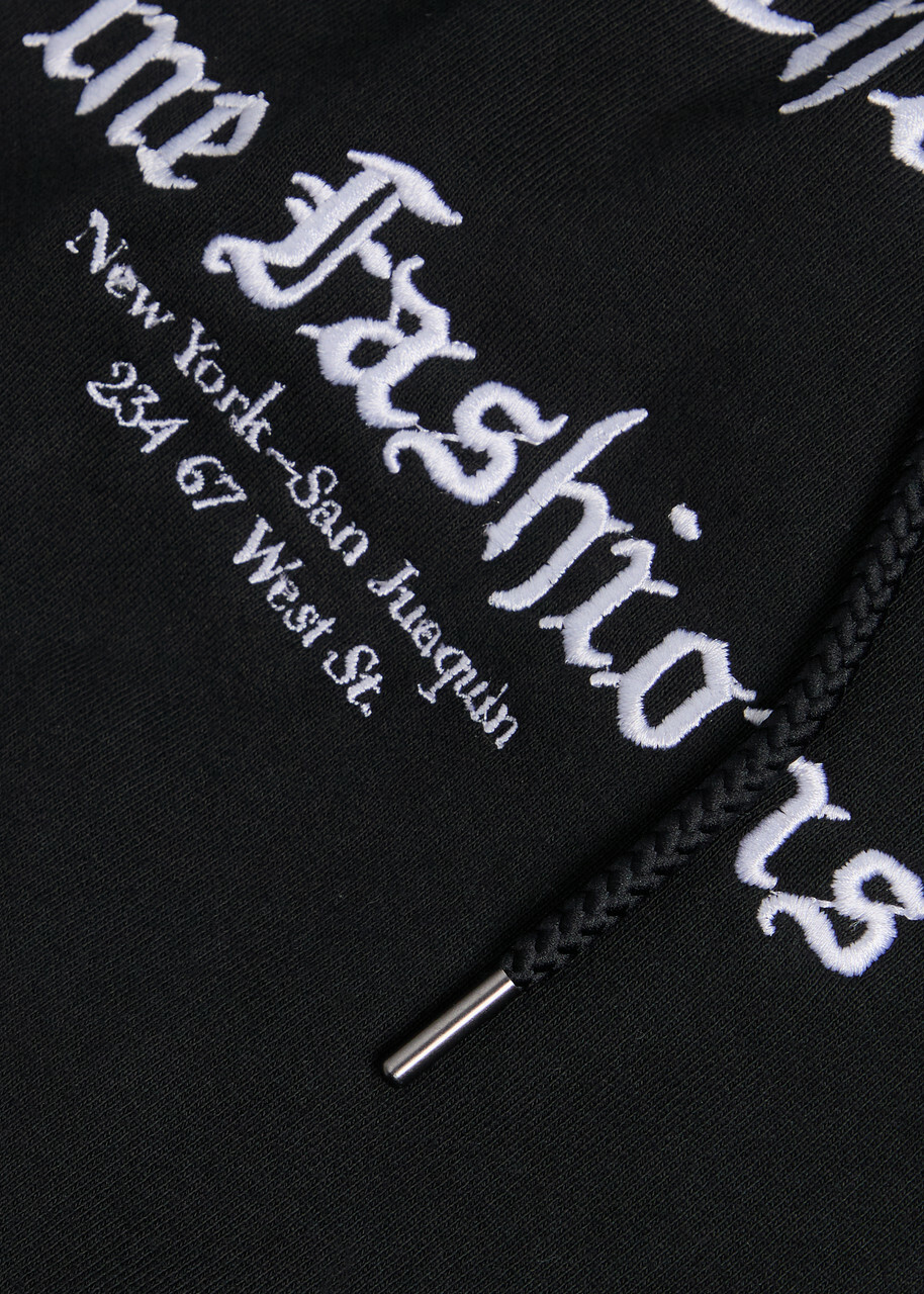 Willy Chavarria Hooded Cotton Sweatshirt Black