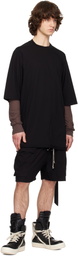 Rick Owens DRKSHDW Black Temple Medium Jersey Cargobela Shorts