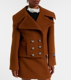 Patou Cropped wool-blend jacket