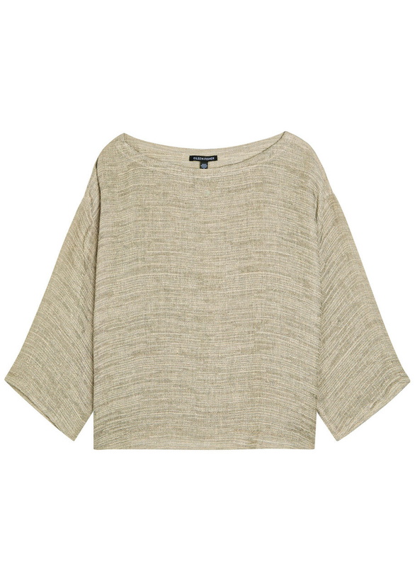 Photo: Eileen Fisher Linen-blend top Natural