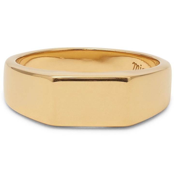 Photo: Miansai - Geo Gold Vermeil Signet Ring - Gold