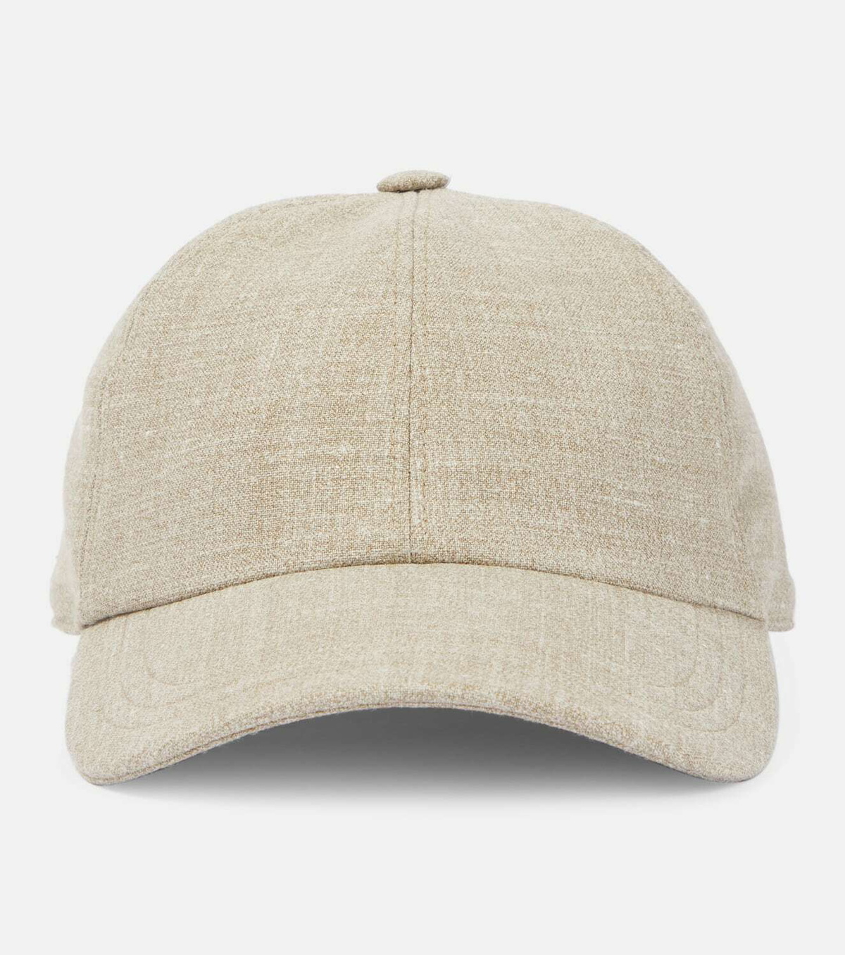The Row Caspian silk, linen, and wool baseball cap