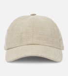 The Row Caspian silk, linen, and wool baseball cap