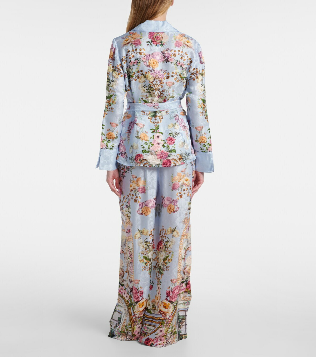 Camilla Tiled In Time belted floral jacket