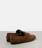 Brunello Cucinelli Monili-embellished suede loafers