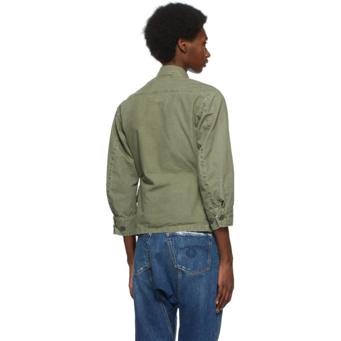 R13 Green Shrunken Army Jacket R13