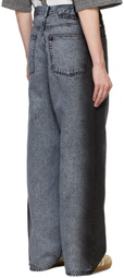 le PÈRE Black Wide-Leg Jeans