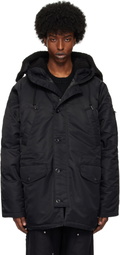 Carhartt Work In Progress Black Hooded Olten Parka Coat