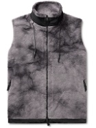 Remi Relief - Shell-Trimmed Tie-Dyed Fleece Gilet - Gray