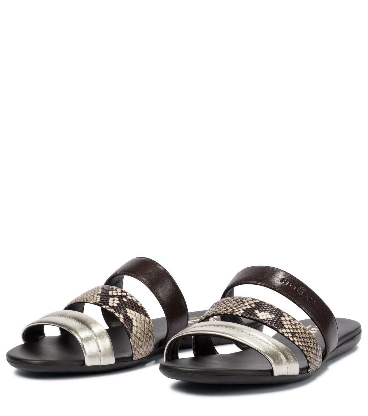 Hogan Valencia leather sandals