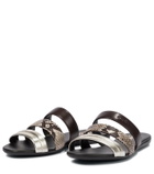 Hogan Valencia leather sandals