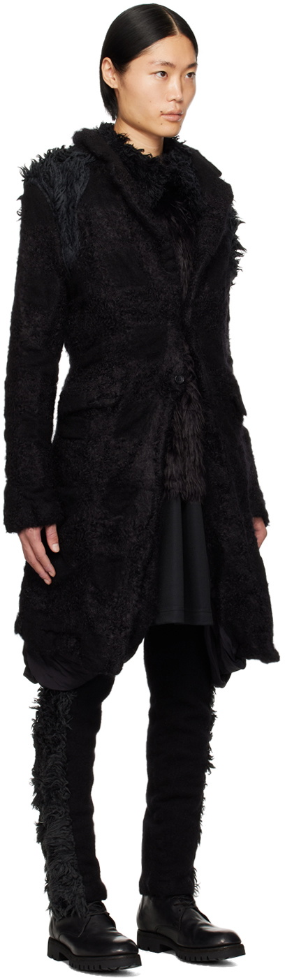 Comme des Garçons Homme Plus Black Jacquard Coat