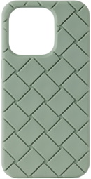Bottega Veneta Green Intreccio iPhone 15 Pro Case