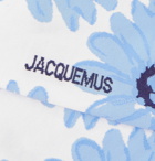 Jacquemus - Floral-Intarsia Stretch Cotton-Blend Socks - Blue