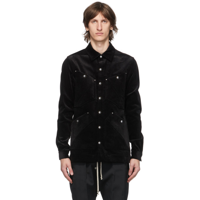 Photo: Rick Owens Black Four Pocket Outershirt Jacket