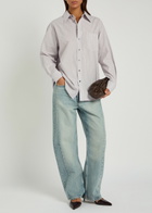 B Sides Slim Lasso Structured Barrel-leg Jeans Blue