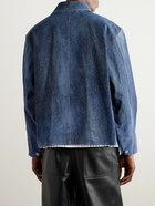 4SDesigns - Printed Nubuck Jacket - Blue