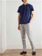 Oliver Spencer - Lounge Logo-Embroidered Cotton-Blend Terry Polo Shirt - Blue