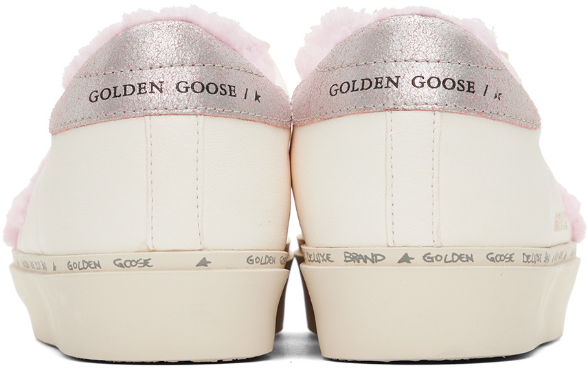Golden Goose White & Pink Hi Star Low-Top Sneakers Golden