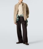 God's True Cashmere Cashmere bouclé cardigan with labradorite