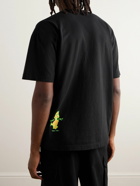 Stray Rats - Printed Cotton-Jersey T-Shirt - Black