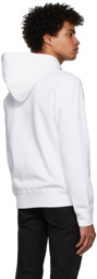 COMME des GARÇONS PLAY White Layered Double Heart Hoodie
