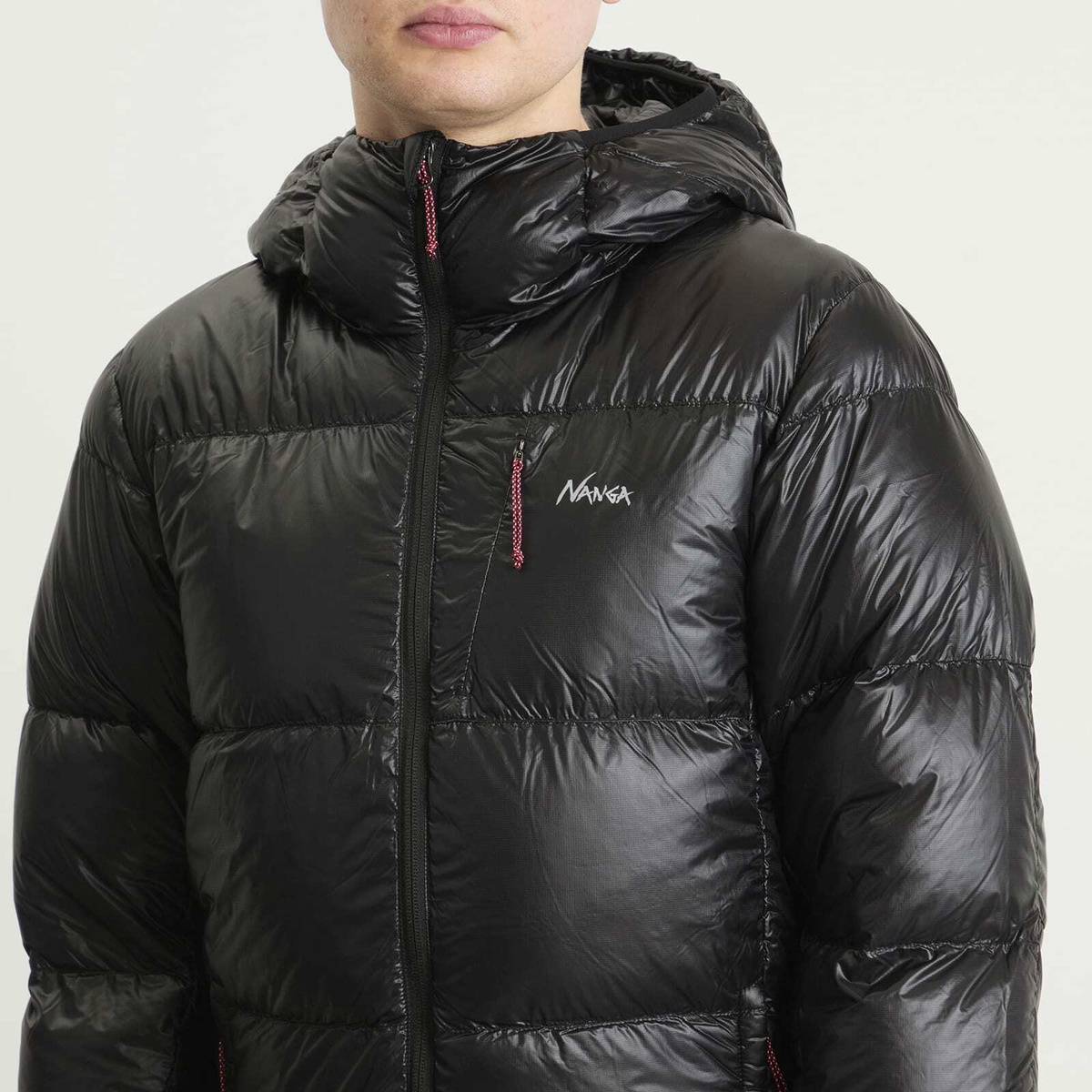 NANGA Men's Mountain Lodge Down Hooded Jacket in Black
