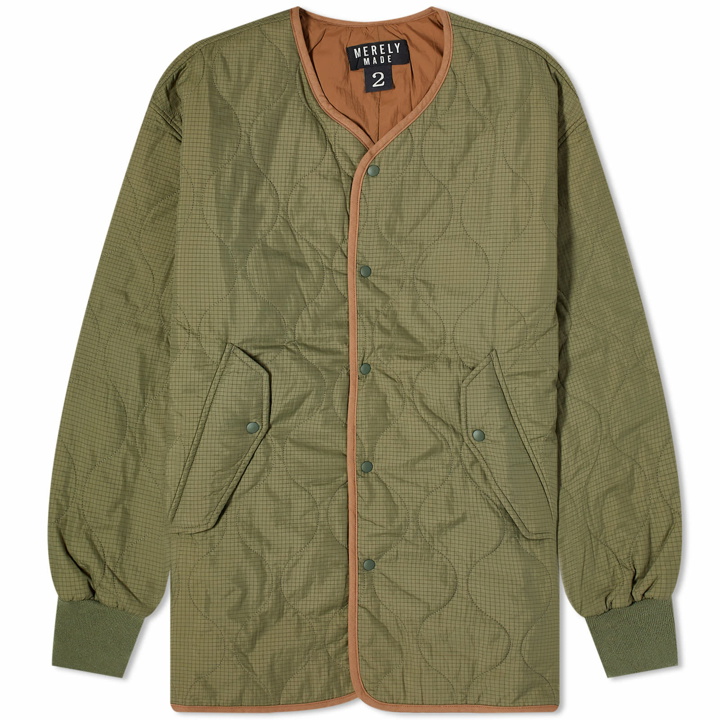 Photo: Merely Made Quilted Liner Jacket in Khaki