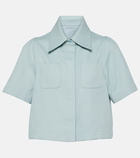 Loewe Cropped wool and cotton shirt