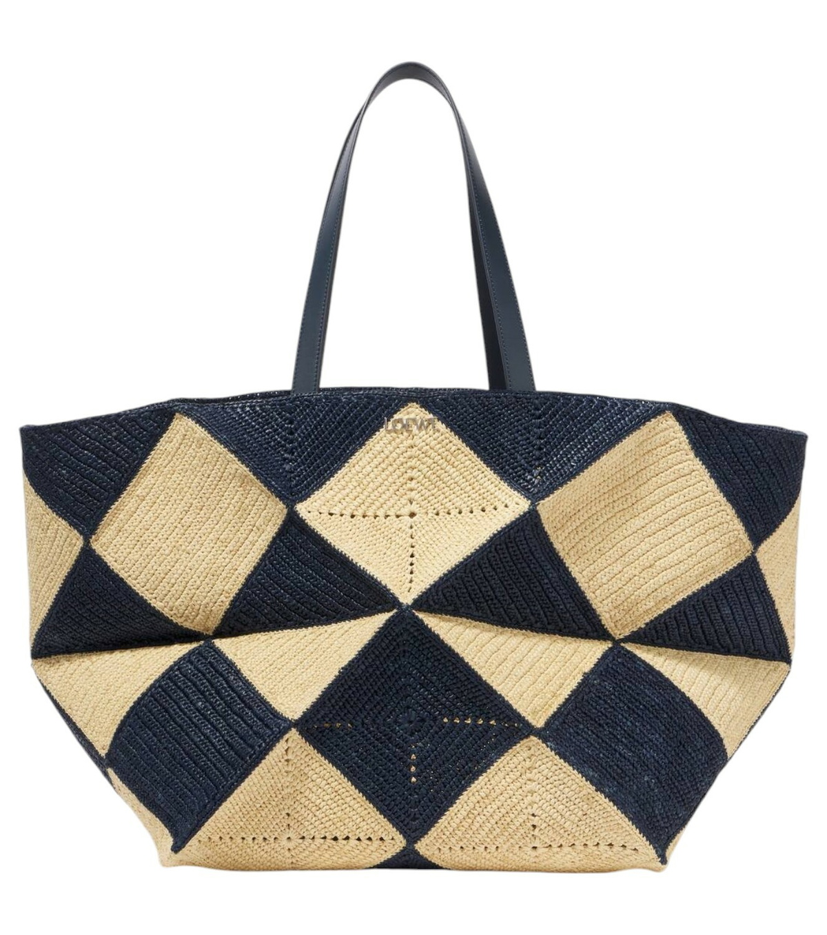 かごバッグ LOEWE B507X23X10 FOLD SHOPPER IN RAFFIA Fold Shopper in raffia Black - LOEWE