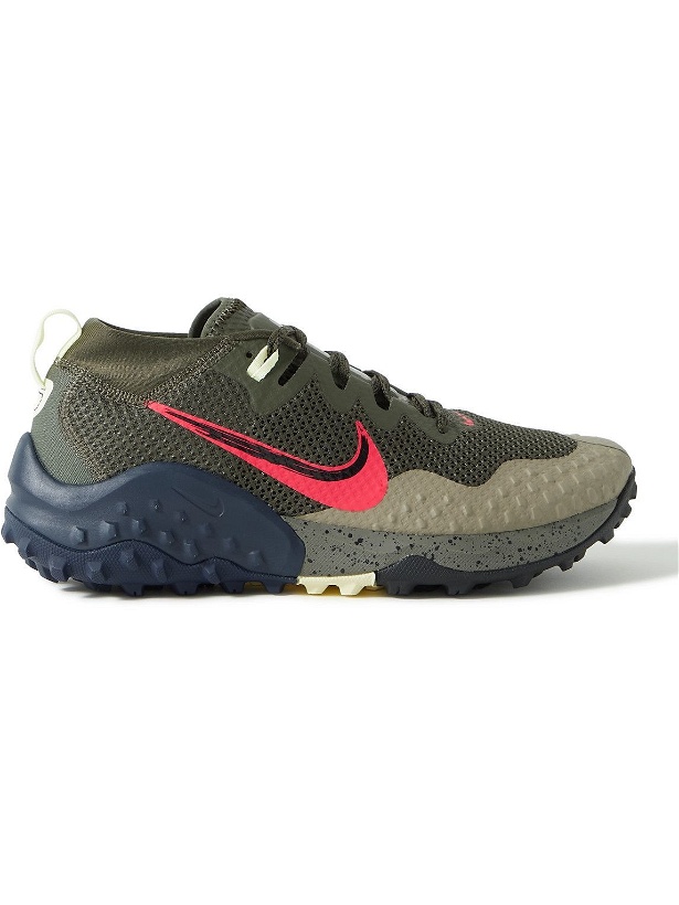 Photo: Nike Running - Nike Wildhorse 7 Canvas, Rubber and Mesh Trail Running Sneakers - Green
