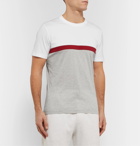 Brunello Cucinelli - Panelled Striped Cotton-Jersey T-Shirt - White