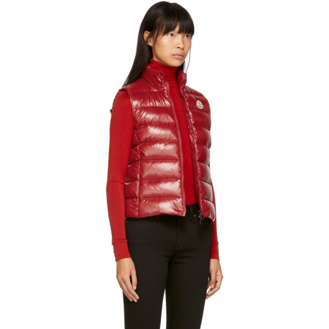 Moncler red sales vest womens