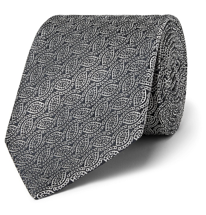 Photo: Charvet - 8.5cm Silk-Jacquard Tie - Gray