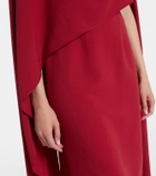 Roksanda Demetria caped crêpe gown