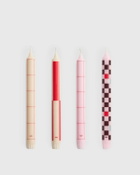 HAY Pattern Candle Set of 4 Red Mens Home deco/Lighting