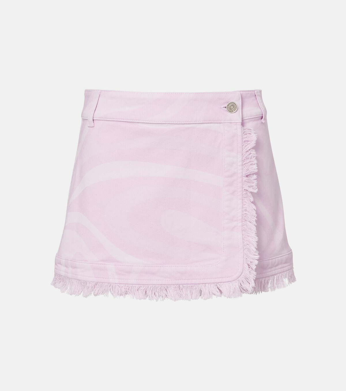 Pucci Marmo distressed denim miniskirt