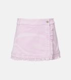 Pucci Marmo distressed denim miniskirt
