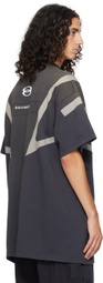 Balenciaga Gray Unity Sports Icon Biker T-Shirt