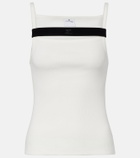 Courrèges Ribbed-knit cotton tank top