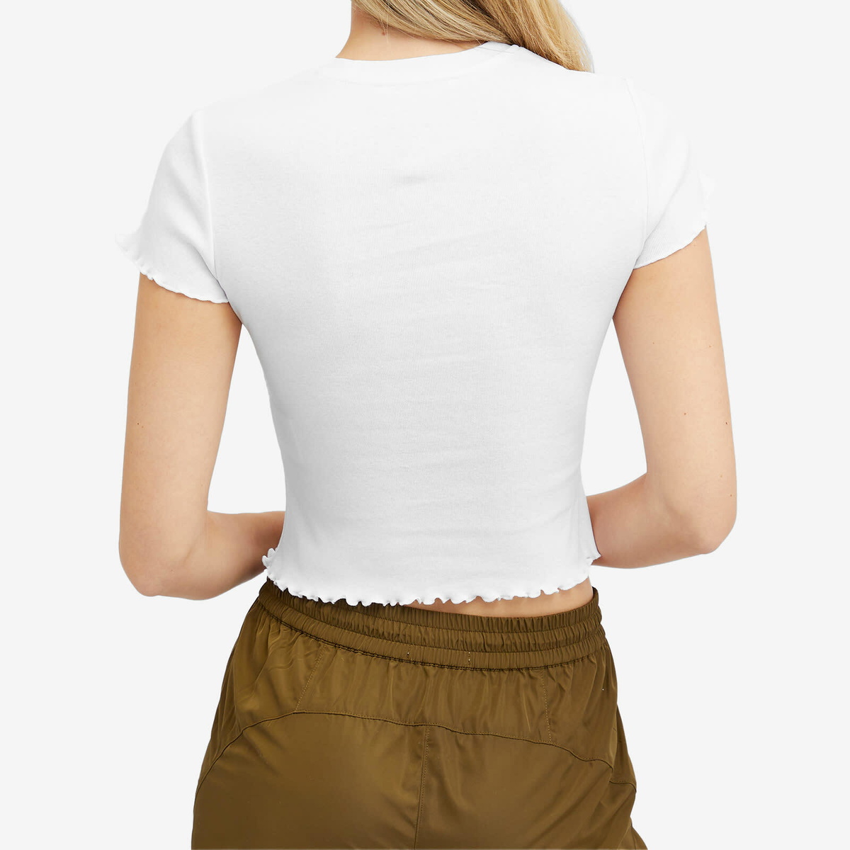 Wood Wood Women's Harley Double Logo Baby T-Shirt in White
