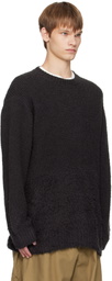 YOHJI YAMAMOTO Gray Gradation Round Neck Sweater