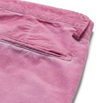 Massimo Alba - Slim-Fit Watercolour-Dyed Cotton-Corduroy Shorts - Men - Pink