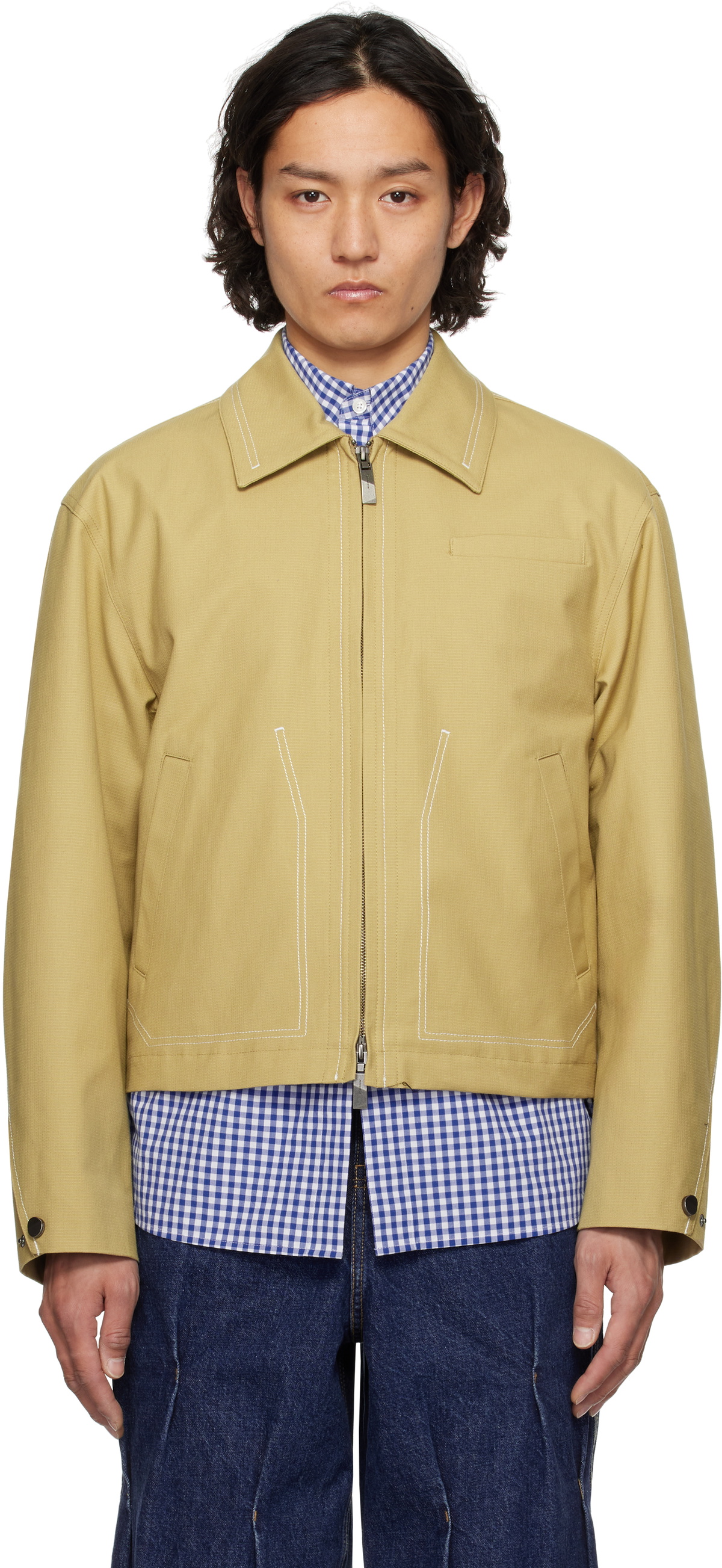 ADER error Blue & Black Check Jacket ADER error