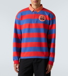 Bode Striped cotton polo shirt