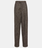 Bottega Veneta High-rise wool-blend wide-leg pants